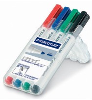 Marker w/b staedtler 341compact asst wlt4