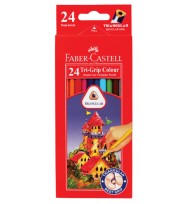 Pencils coloured faber castell tri grip 24's
