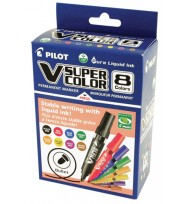 Marker pilot v super colour bullet asst cols bx8