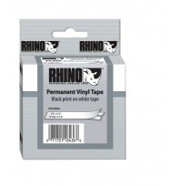 Dymo 12mmx5.5m vinyl white plv-wht-1/2