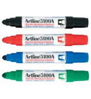 Marker w/b artline 5100a big nib 5mm bullet black bx 6