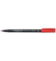 Marker ohp staedtler 313 perm sf red bx 10