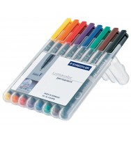 Marker ohp staedtler 318 perm f asst wlt8