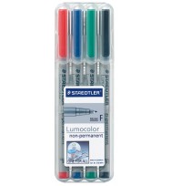 Marker ohp staedtler 316 water sol f asst wlt4