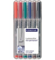 Marker ohp staedtler 316 water sol f asst wlt6