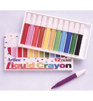 Marker artline 300 liquid crayon asst bx12