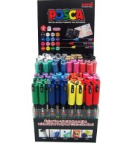 Marker uni posca pc1m poly bullet tip 1.0mm assorted bx 12