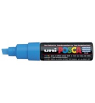 Marker uni posca pc8k chisel tip light blue