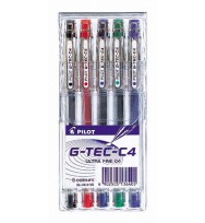 Pen pilot rb g-tec-c4 0.4mm wlt 5 assorted