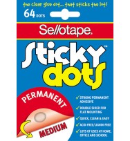 Sticky dots sello permanent 64 dots 4sht