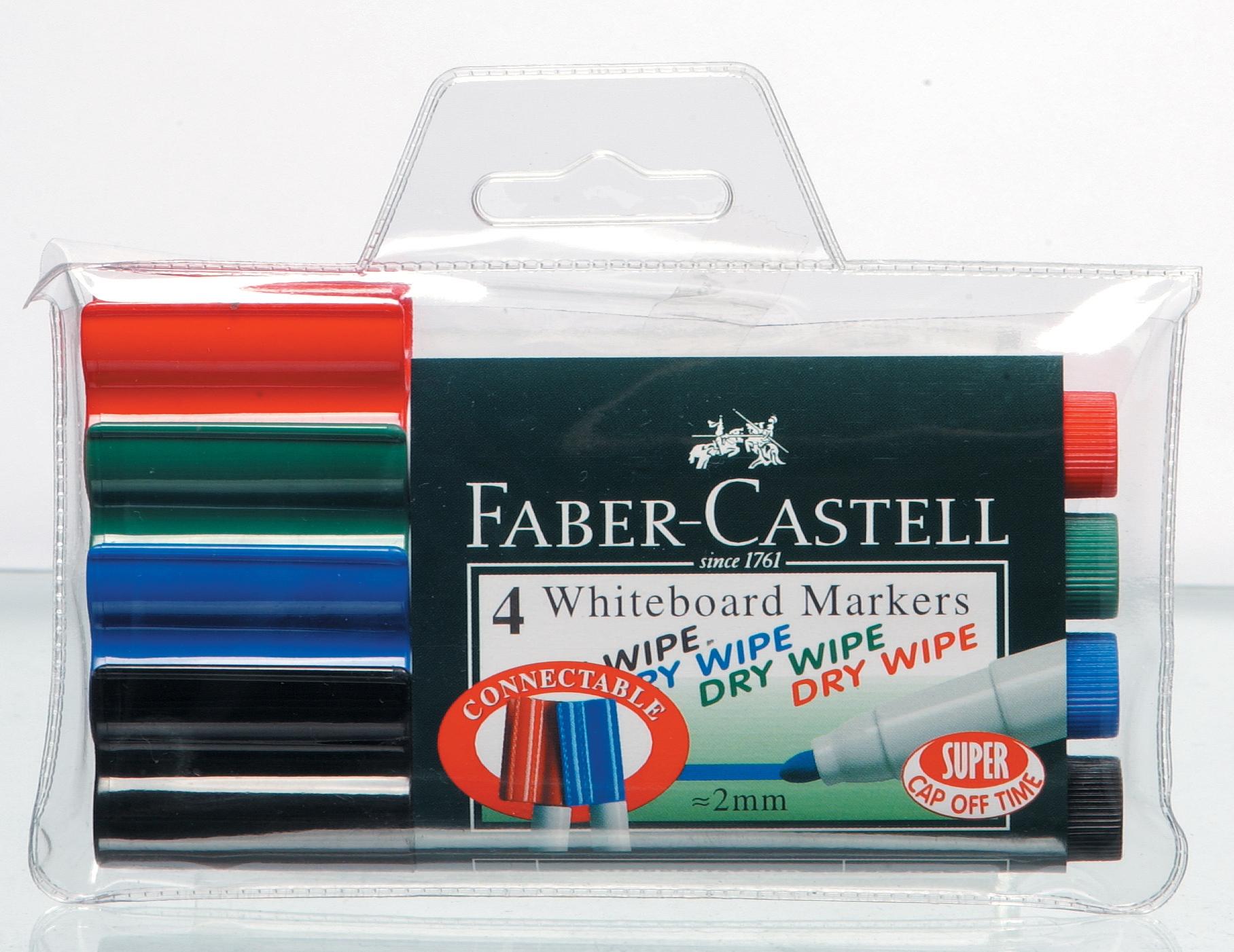 FaberCastell Whiteboard Markers Assorted 4 Pack