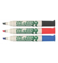 Marker artline 199 eco-green perm chisel red bx 12