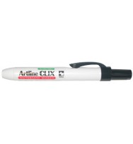 Marker w/b artline clix retract chisel black bx 12