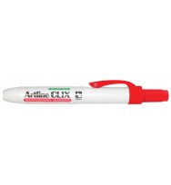 Marker w/b artline clix retract chisel red bx 12