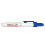 Marker w/b artline clix retract chisel blue bx 12