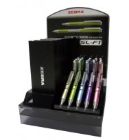 Pen zebra bp sl-f1 sliding 5 metallic cols display 20