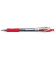 Pen zebra bp tapli clip retract med red  bx 10