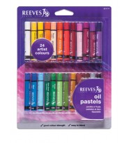 Crayons reeves oil pastels large round blister 24's