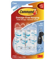 Hooks command 6 small 17006 clear