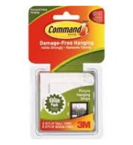 Picture hanging strip command 4 sml 8 med adhesive 17203