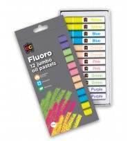 Pastels educational colours oil jumbo fluoro 12's