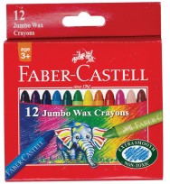 Crayons faber jumbo wax pk12