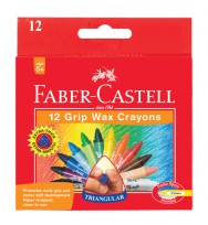 Crayons faber jun grip triangular wax 12's