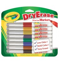 Marker crayola whiteboard asst wlt 8