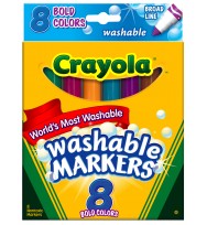 Marker crayola bold thick washable pk8