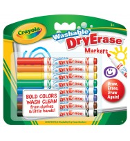 Markers crayola dry erase washable skinnies 8 asst colours