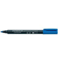 Marker staedtler 342 lumocolor perm bullet blue bx 10