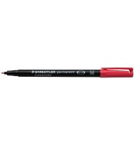 Marker ohp staedtler 317 perm med red bx 10