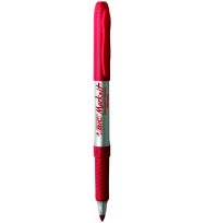 Marker bic mark-it perm fine red bx 12