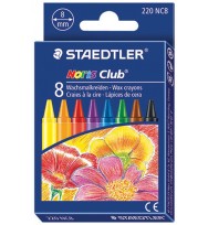 Crayons staedtler noris club waterproof wax pk8