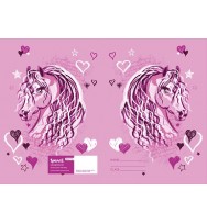 Book jacket spencil scrapbook pink horse-pack of 6