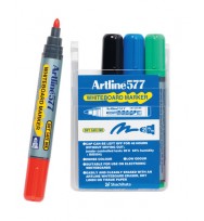 Marker w/b artline 577 asst wlt4