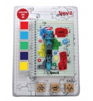 Colour me in gift pack spencil robots