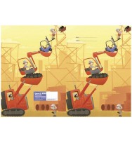 Book jacket spencil a4 construction-pack of 6