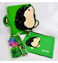 Stationery set spencil pack 1 hedgehog n/book p/case pencils
