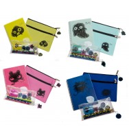 Notebook-pencil case & pencil set spencil scruffs 4 designs