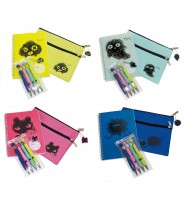 Notebook-pencil case & pen set spencil scruffs 4 designs