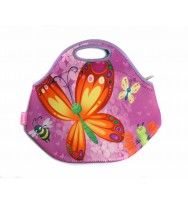 Lunch bag neoprene spencil 29cmx28cm butterflies