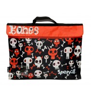 Library book bag spencil 37x28cm bones