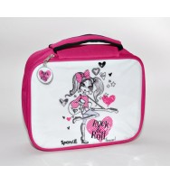 Lunch box soft canvas spencil 25x20x8cm rock & roll girl design