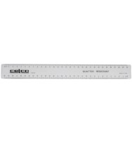 Ruler celco 30cm clear plastic shatterproof