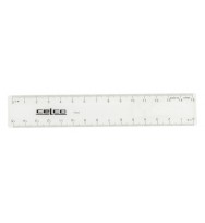 Ruler celco 15cm clear plastic tc101