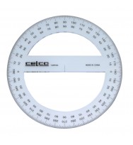 Protractor celco 15cm 360 deg's full circle bx 36