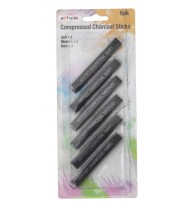 Pencils artvibe charcoal stick compressed pack 6