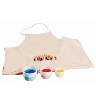 Paint brush & smock set jasart junior