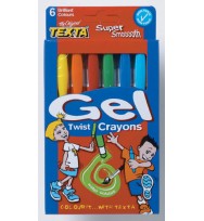 Crayons texta gel twist pk6